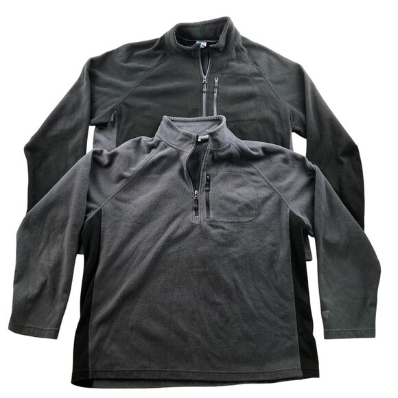 STARTER Other - Starter Men's Fleece Jackets Size XL Lot of Two 1/4 Zip Pullover Stand Collar Co